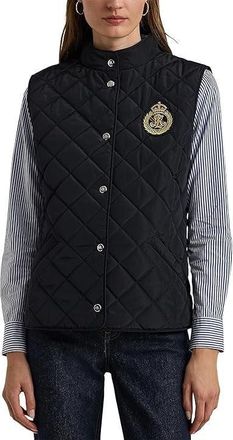 Lauren Ralph Lauren Womens Lauren Ralph Lauren Recycled W Crest 23 Quilted Vest Dark Navy BUU120