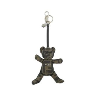Fendi Pre-owned Canvas Keyring - Dames - Pre-owned - Bruin - Maat: ONE Size