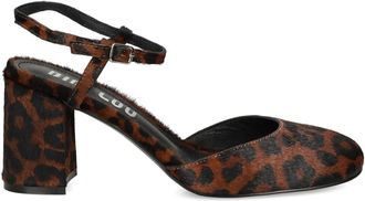 Bibi Lou 80mm Emily leopard-print pumps - women - Leather/Rubber/Calf Hair - 37 - Brown