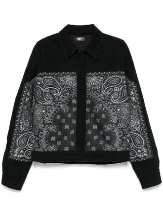 Amiri Giacca con stampa paisley - Nero