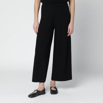 Max Mara Black viscose-knit trousers