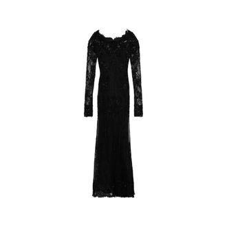 Blumarine Embroidered Floral-lace Maxi Dress