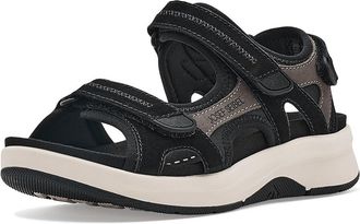 Josef Seibel Estelle 02 Womens Sandals Black Grey : EU 41 (US Womens 10-10.5) M, Leather