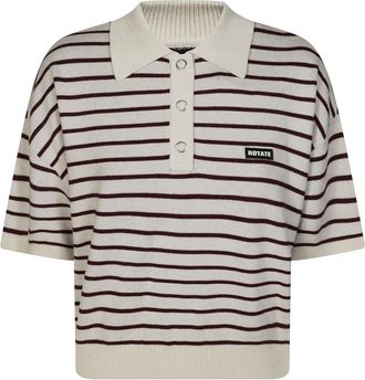 Rotate Slinky Knit Polo - Dames - Ronde hals truien - Veelkleurig - XS - Wol - Truien & Vesten