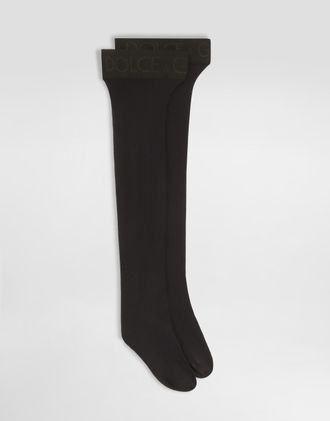 Dolce & Gabbana Hold-up Stockings - Woman Socks And Tights Black S
