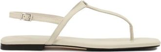 Kazar Platte flip flop sandalen - Dames - Sandalen - Wit - 39 EU - Leer - Schoenen