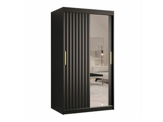 Mirjan24 Mobilier1 - Armario Hartford 337, Negro, 200x100x62cm, Puertas De Armario: Correderas, N&uacute;mero De Estantes: 0