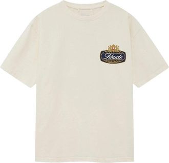 Rhude Safari Crest Tee - Heren - T-shirts - Wit - S - Katoen - Tops
