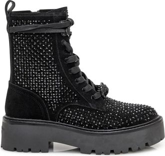 Kurt Geiger Boots - Dames - Veterlaarzen - Zwart - 36 EU - Su&egrave;de - Schoenen