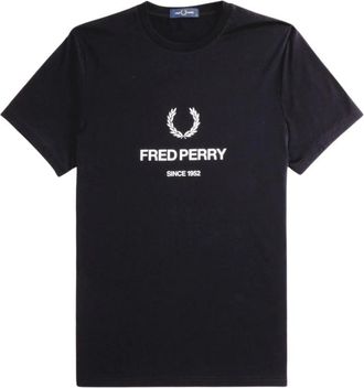 Fred Perry Graphic T-Shirt - Heren - T-shirts - Zwart - M - Tops