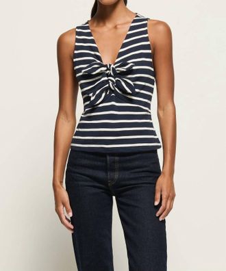 Nation Ltd Terri Stripe Tank Top In Navy Playa
