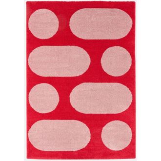 Sweeek Sweeek - Alfombra Interior Joyce Roja, Dise&ntilde;o Moderno, 120 X 160 Cm