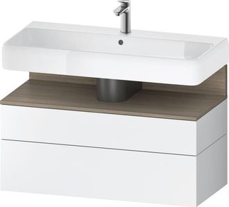 Duravit Duravit - Qatego Mueble Bajo Lavabo, 1 Extra&iacute;ble Y 1 Caj&oacute;n