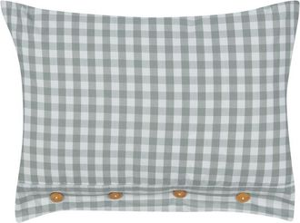 Beliani Beliani - Coj&iacute;n Decorativo Moderno Botones Estampado A Cuadros Verde Y Blanco 40 X 60 Cm Talya