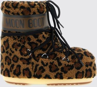 Moon Boot Low-Cut Animalier Print Snow Boots with Non-Slip Sole