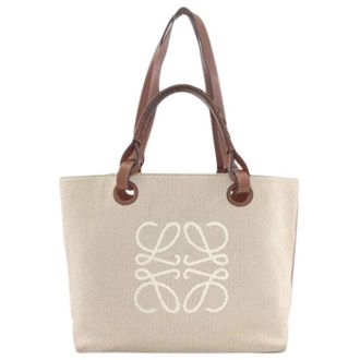 Loewe Pre-owned Canvas Tote Bag - Dames - Vintage Shopper - Beige - ONE Size - Vintage