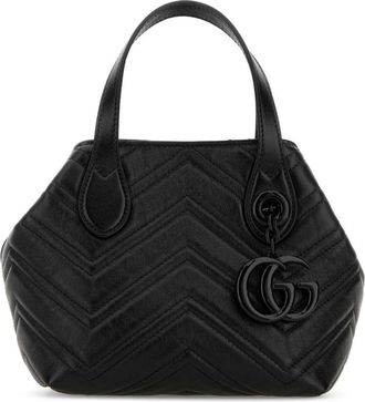 Gucci Black GG Marmont small tote