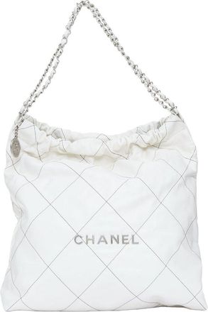 Chanel White Quilted Leather 2022 Leather Bag (Authentic Pre-Loved)