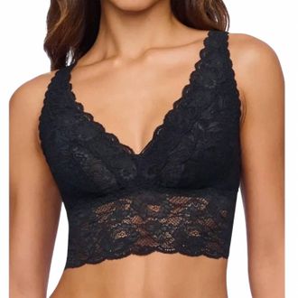 Cosabella Never Say Never Curvy Plungie Longline Bralette In Black