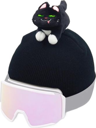 Generic Ski Helmet Cover, Cute Washable Helmet Cover with Cat Design - HEAD Guard Helmet Hot Capy Shield Shield Ski Topper - Cold Weather Accessories, Sport S