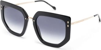 Isabel Marant Zwarte zonnebril met originele etui - Dames - Zonnebrillen - Zwart - 55 MM - Accessoires