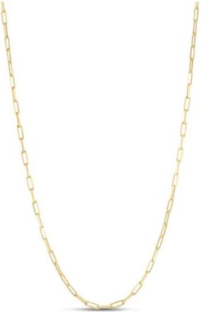 Tresorra Sterling Silver Gold Plated Paperclip Necklace - 2.5mm