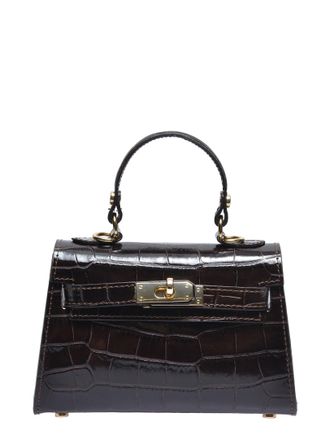 Roberta M Tweekleurig Rundleer Tas