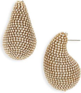 Tasha Crystal Pavè Bean Drop Earrings in Gold Crystal at Nordstrom Rack