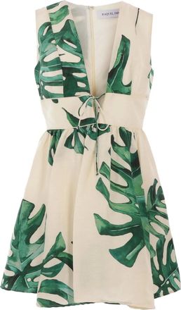 Raquel Diniz Abito corto a fiori - Toni neutri