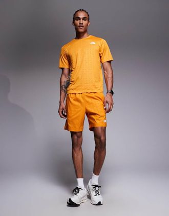 The North Face 24/7 Pentadome Embossed - Pantaloncini arancioni con logo-Arancione