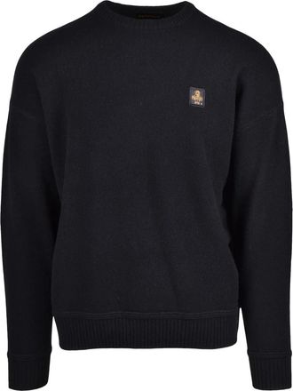 RefrigiWear Black Wool Crewneck Sweater