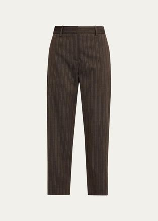 TWP Roberts Pinstriped Wool-Blend Straight-Leg Pants