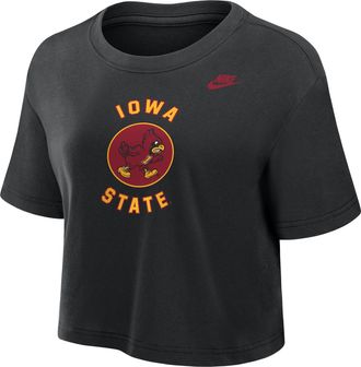 Nike Iowa State Cyclones Nike Womens Dri-FIT Cropped T-Shirt in Black | W11840P404IAST-BLK