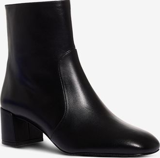 Stuart Weitzman Leder-Stiefeletten mit Blockabsatz Maeve