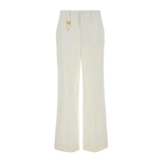 Carven Wide Trousers, female, White, Size: S Tr405 Key Ring Trousers