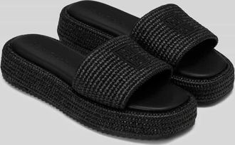 Marc O'Polo Sandale aus Strohgeflecht Modell LARISSA in Black, Gr&ouml;&szlig;e 36