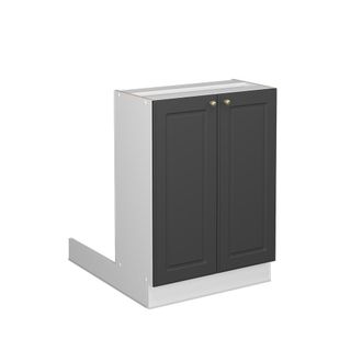 Vicco Isla De Cocina Fame-line, Antracita-oro Landhaus, 60 Cm Sin Encimera