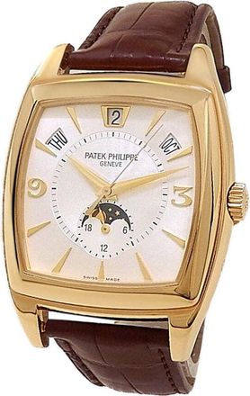 Patek Philippe Pre-owned Patek Philippe Gondolo GMT Automatic Moon Phase Silver Dial Mens Watch 5135J-001