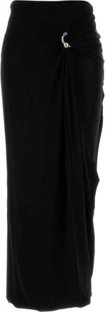 Jean Paul Gaultier Stretch Rayon Rok - Dames - Maxi Rokken - Zwart - M - Rayon - Rokken