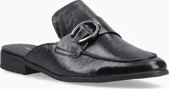 Hush Puppies Womens Hush Puppies Calla Leather Womens Black Mules - Size: 3