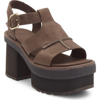 UGG New Heights Platform Sandal in Molasses at Nordstrom Rack, Size 8.5