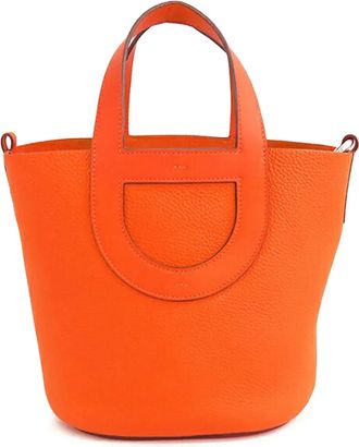 Hermès Borsa a mano In The Loop 18 in pelle Clemence e Swift 2023 - Arancione