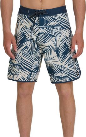 Quiksilver Aruba Palm 19 Board Shorts in Dark Denim at Nordstrom, Size 30