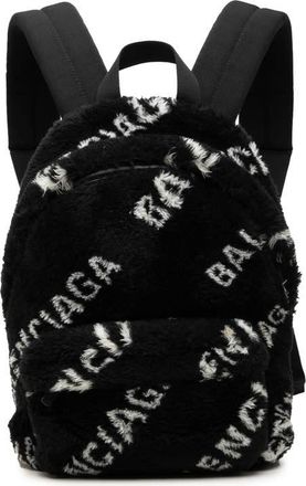 Balenciaga Pre-owned Balenciaga Small Faux Fur Diagonal Logo Everyday Backpack Unisex SLP5P3YWOA8UUREY