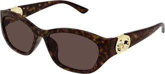 Gucci GG1826SK Asian Fit 002 Womens Sunglasses Tortoiseshell Size 57 - Free RX Lenses - Free RX Lenses
