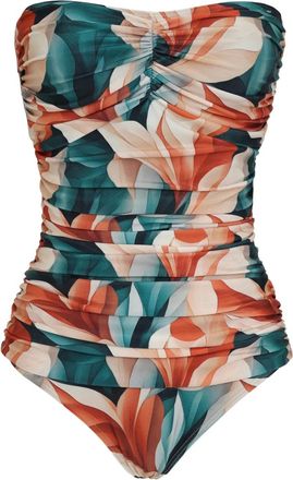 Lygia & Nanny Melissa badpak met ruches en print - Groen