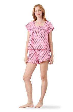 Printfresh Pintuck Short Set in Pink Macaron at Nordstrom, Size X-Small