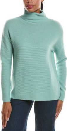 Fort&eacute; Cashmere Textured Slouchy Funnel Neck 100% Cashmere Sweater