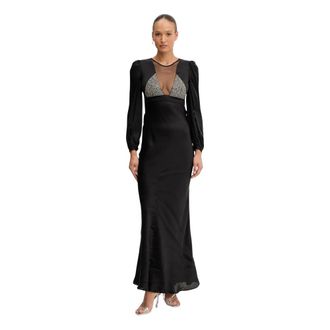 Twinset Abito lungo in viscosa svasato - - Dresses - Donna - Nero - S