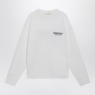 Fear of God White Long Sleeve T Shirt With Logo Print